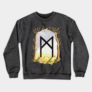 rune mannaz - magical symbol Crewneck Sweatshirt